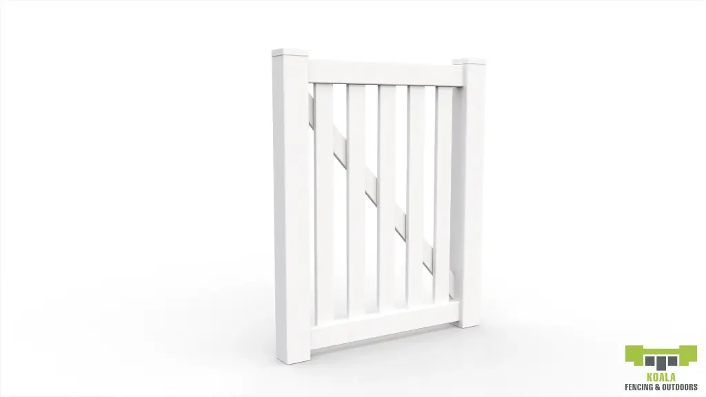 PVC Swing Gate - C01 (Closed Top Picket) | PVC Fencing Brisbane ...