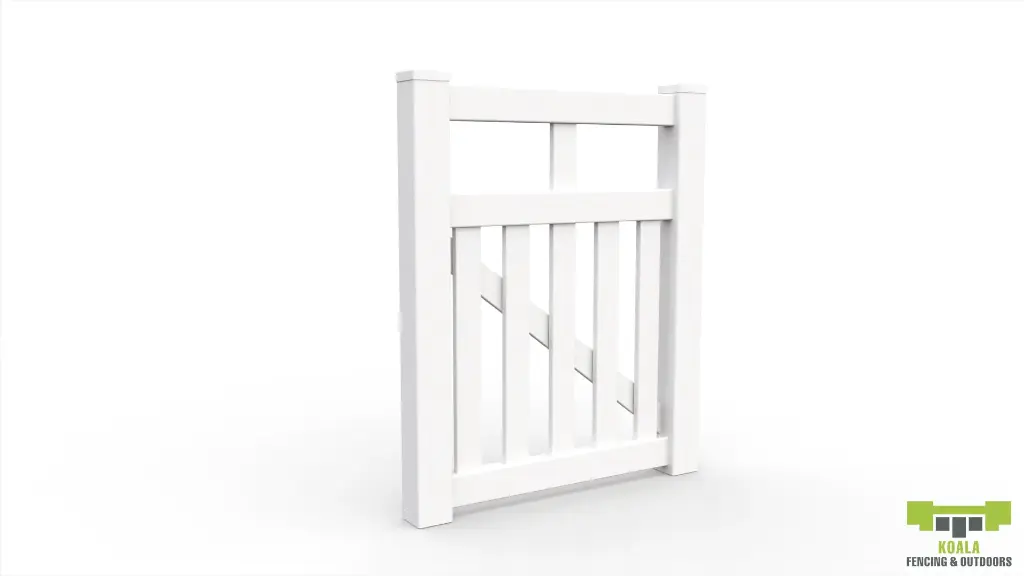 PVC Swing Gate - D01 (Dual-Layer Picket) | PVC Fencing Brisbane ...
